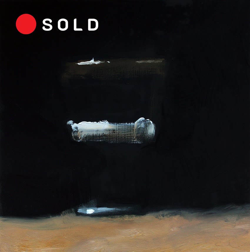 Glass of stout Oil Painting on panel by artist Stephen Charlton