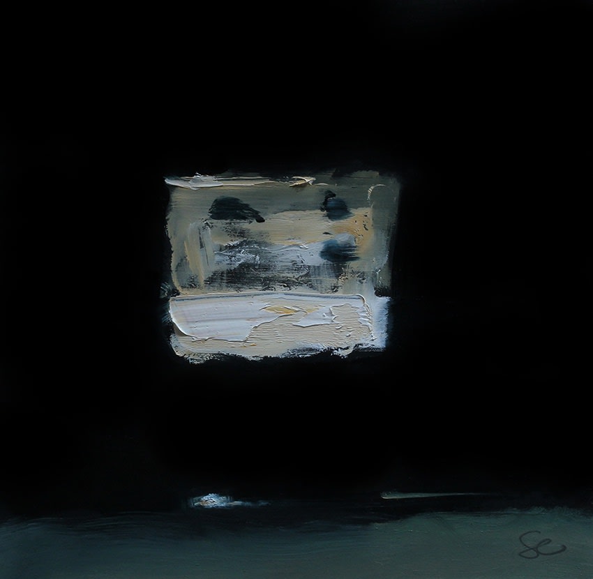 Glass of stout Oil Painting on panel by artist Stephen Charlton