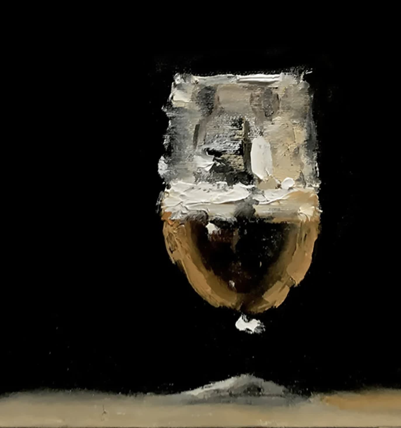 Glass of Ale Oil Painting on panel by artist Stephen Charlton