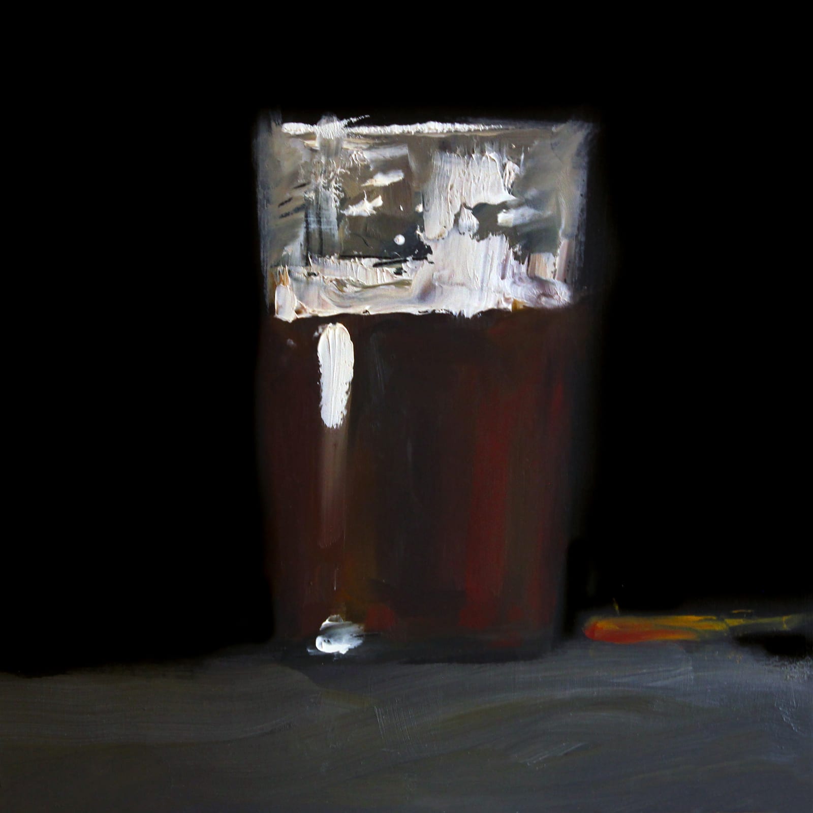 Glass of beer giclée print by artist Stephen Charlton