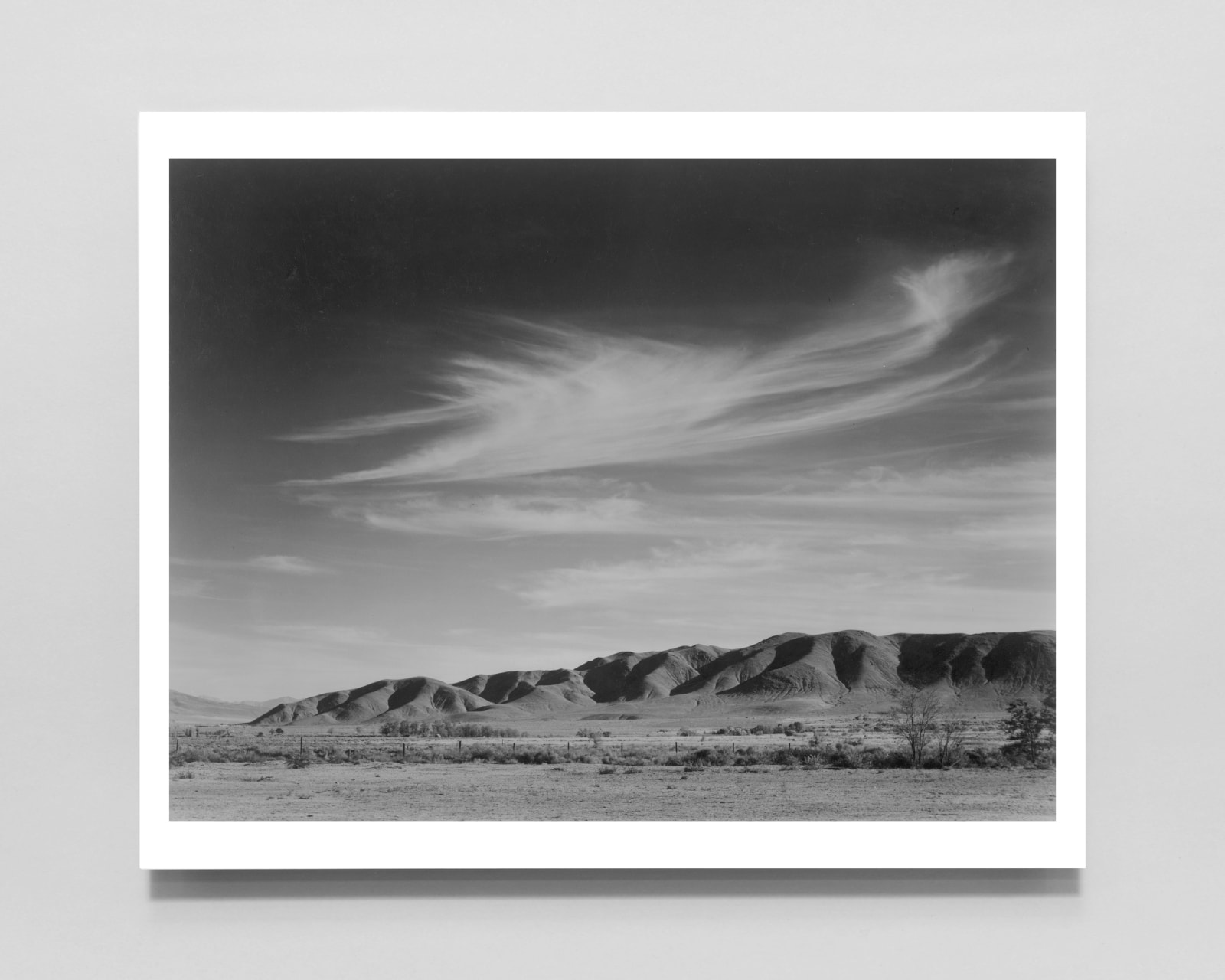 Ansel Adams, View south from Manzanar to Alabama Hills, Manzanar Relocation Center, 1943