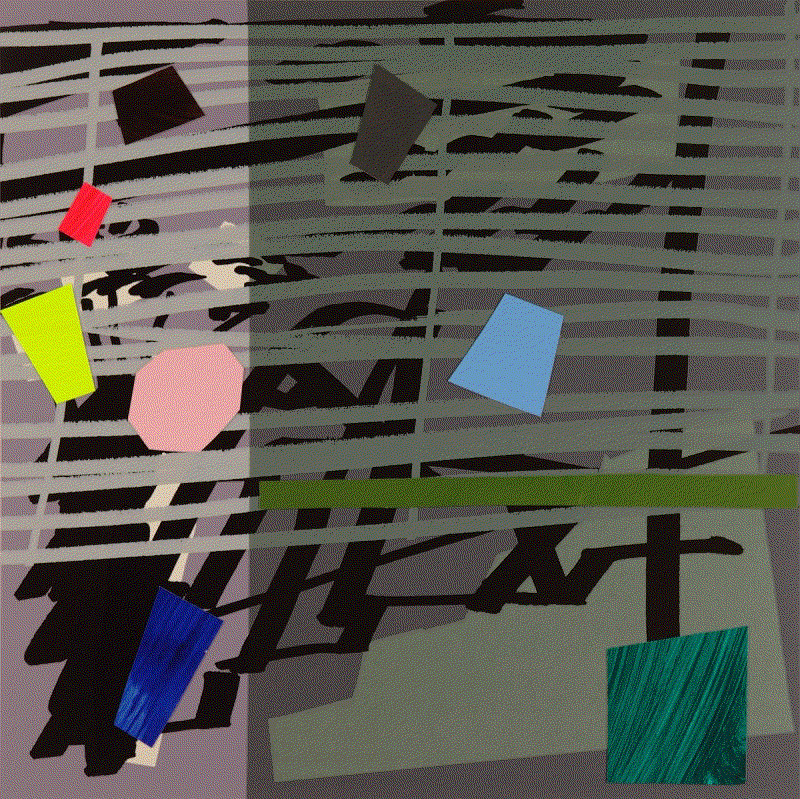 Bruce McLean , Green Grey Violet Shadow , 2015