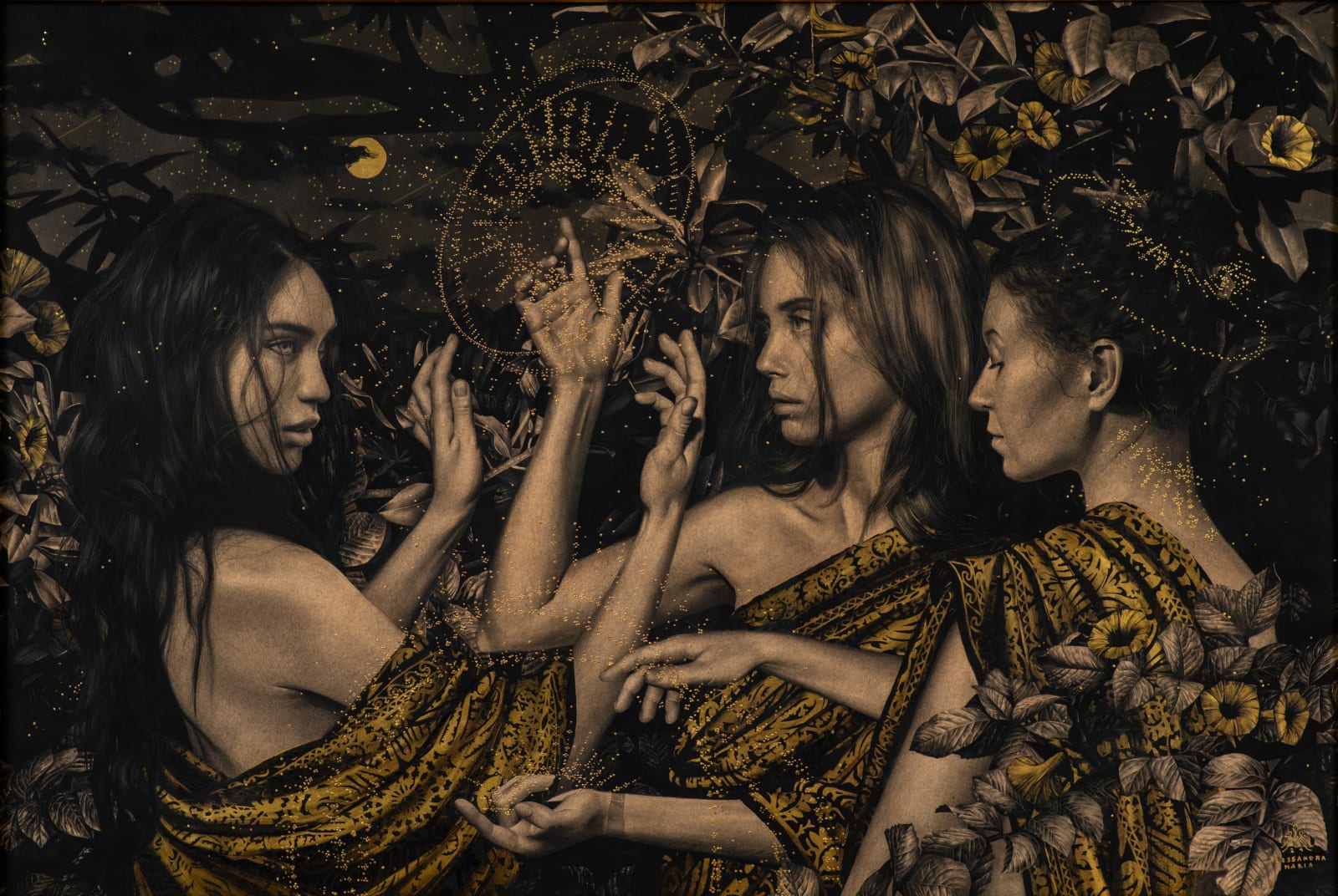 Alessandra Maria, Eva, Estrella, and Cecilia Summoning Starfall,  2024