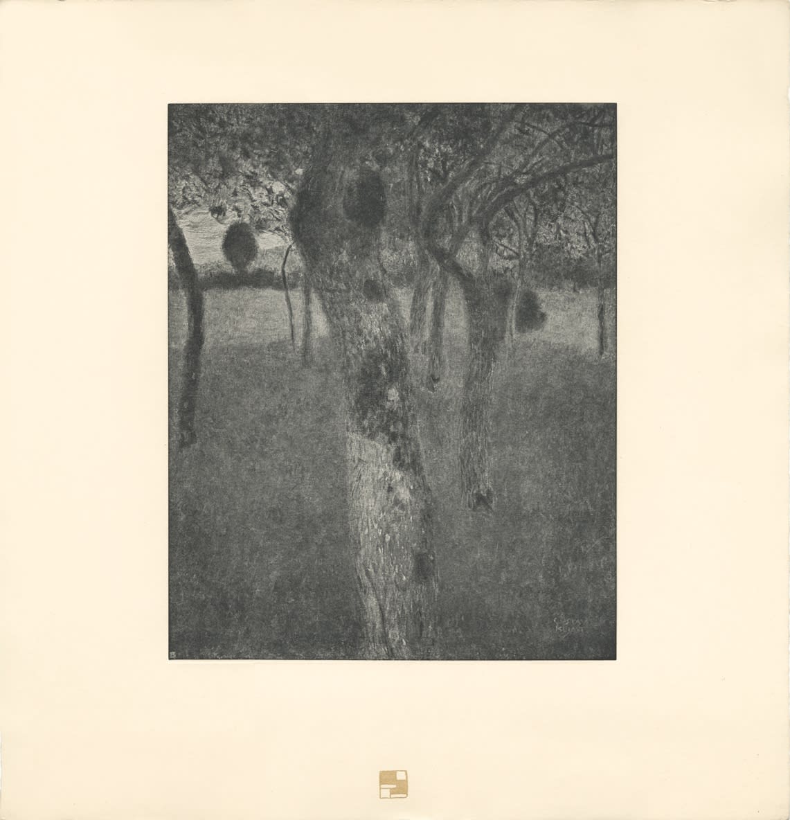 Gustav Klimt, Orchard in the Evening,  1908-1914