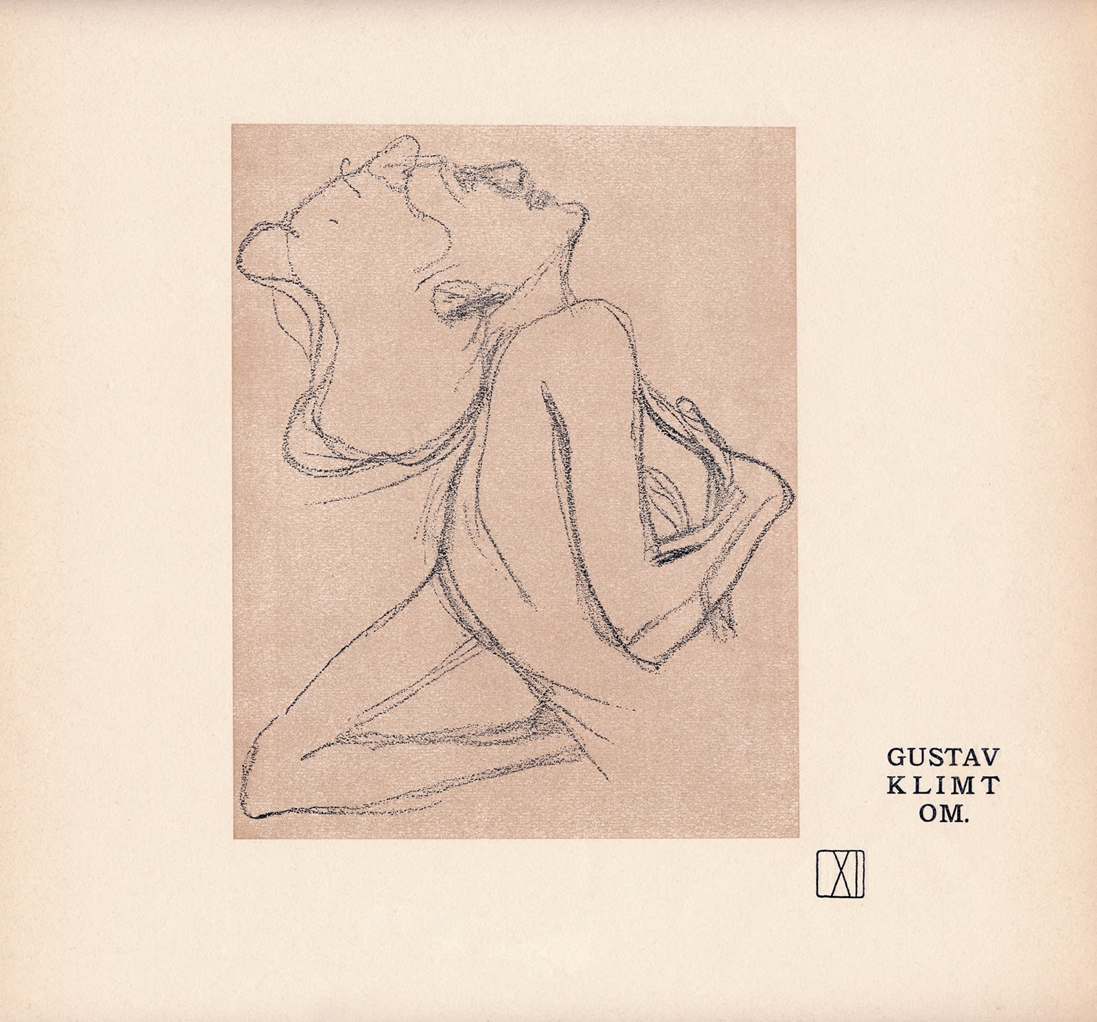 Gustav Klimt, Woman Looking Upward,  1901