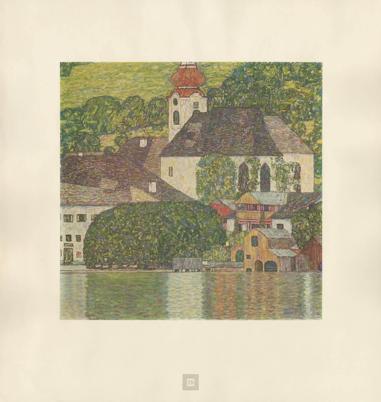 Amazon.com: Gustav Klimt-Church in Unterach on the Attersee