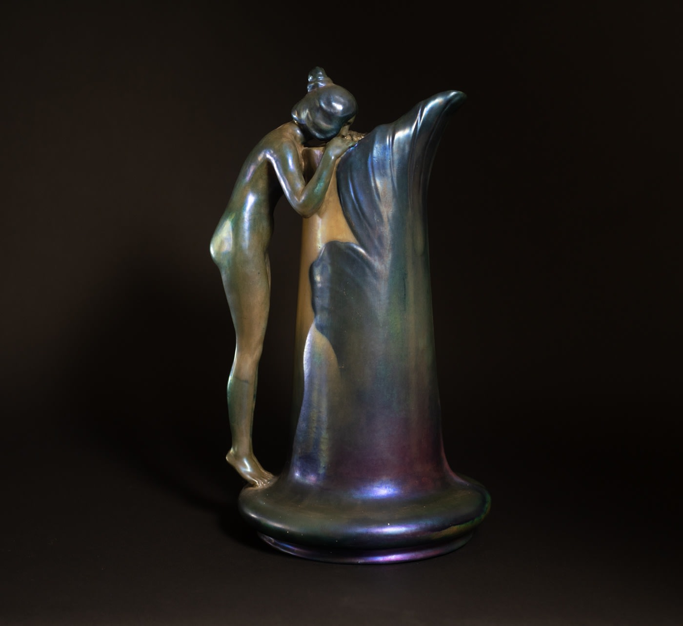 Zsolnay Pecs, Figurative Pitcher,  1899-1900