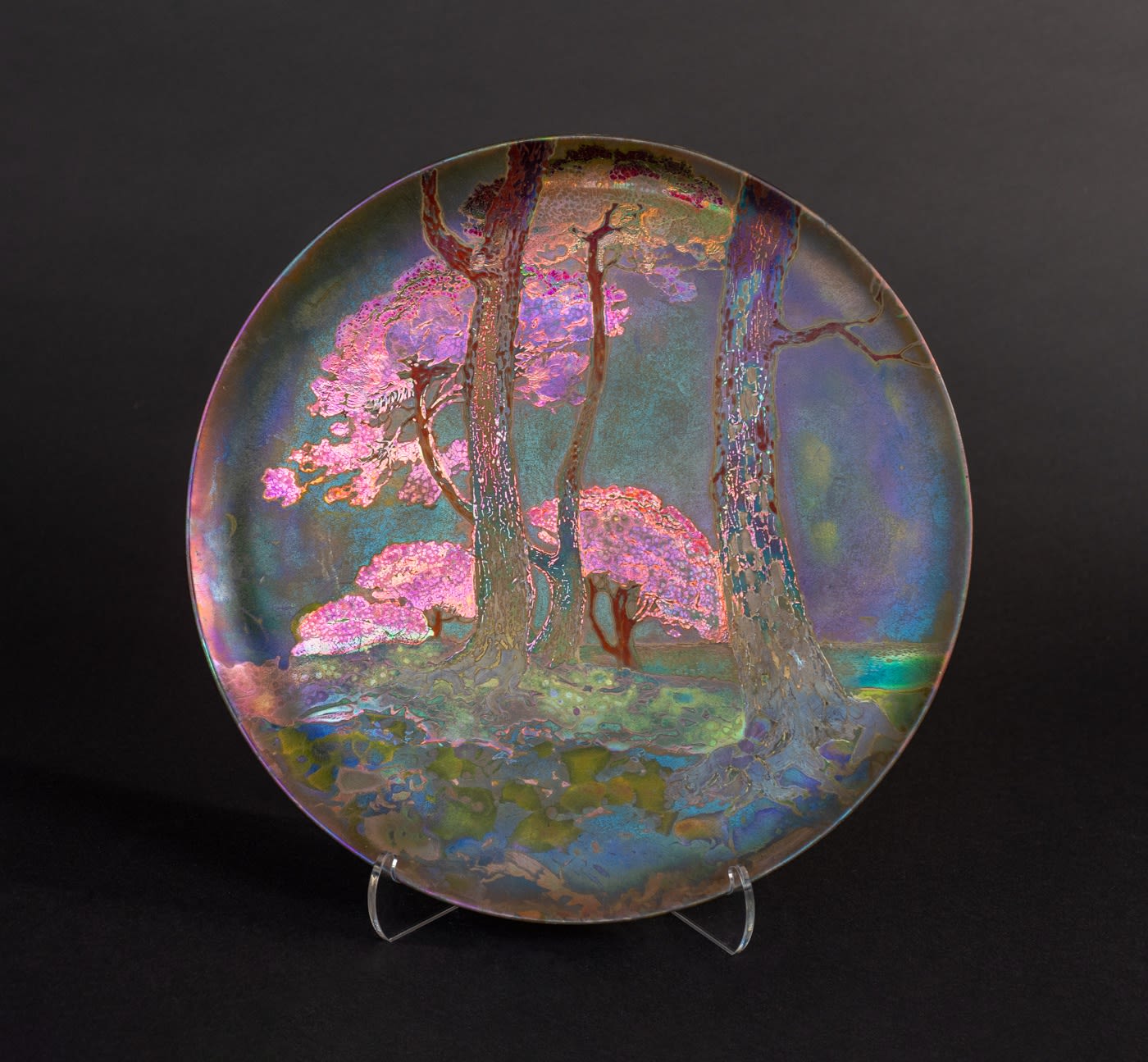 Massier, Landscape Charger,  c. 1900