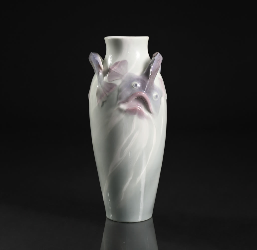 Rörstrand, Two-Handle Monkfish Vase,  c. 1900
