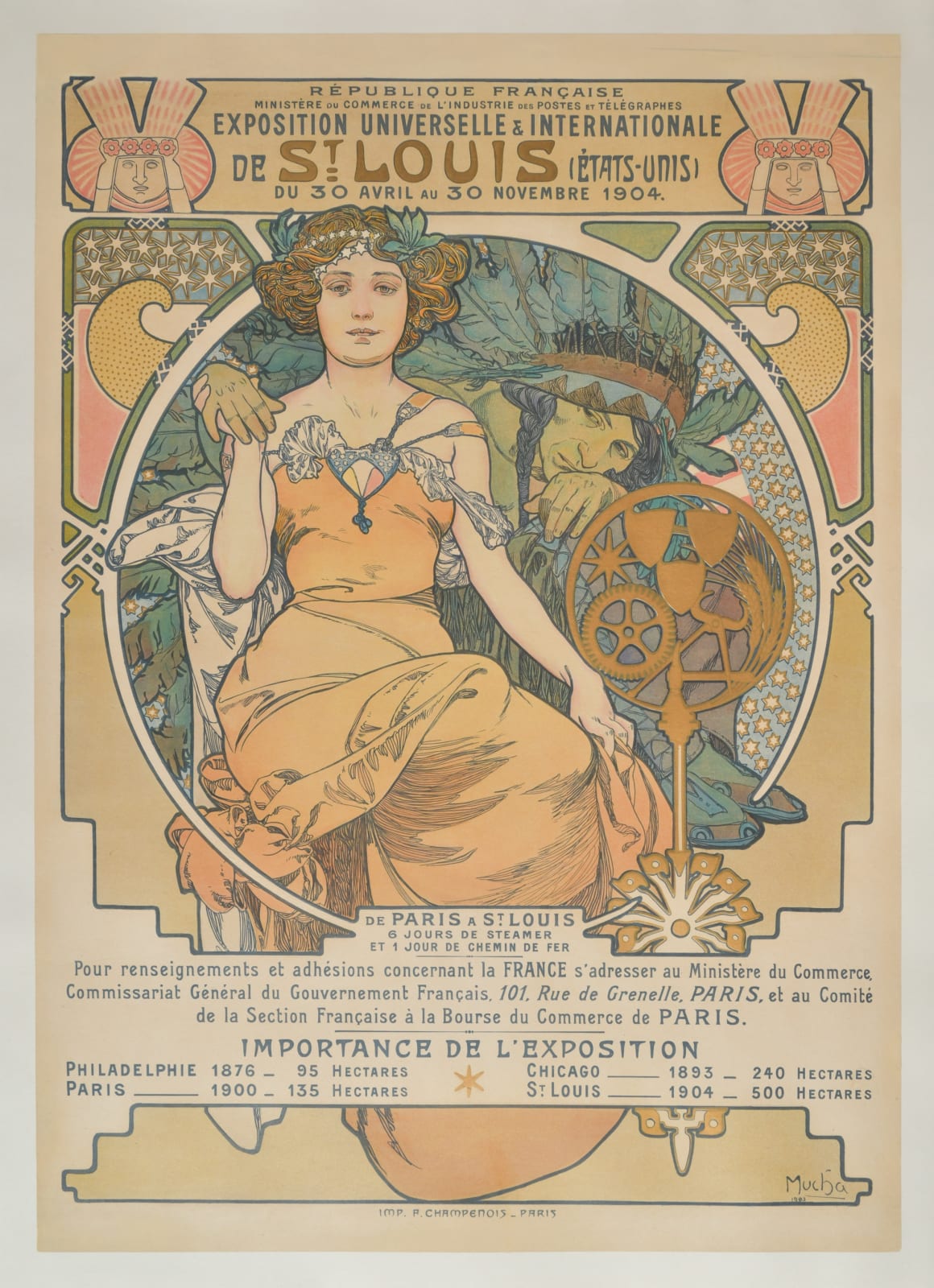 Alphonse Mucha, St Louis World's Fair Poster,  1896