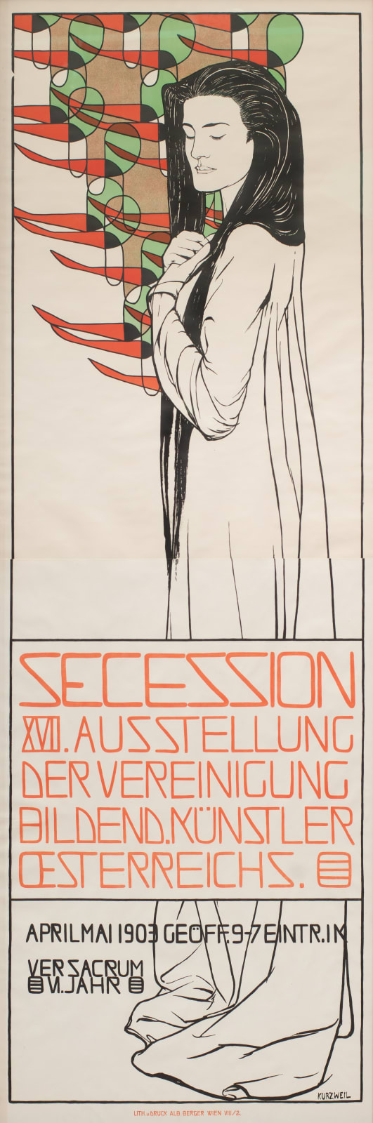 Max Kurzweil, Poster for the 17th Vienna Secession Exhibition, 1903