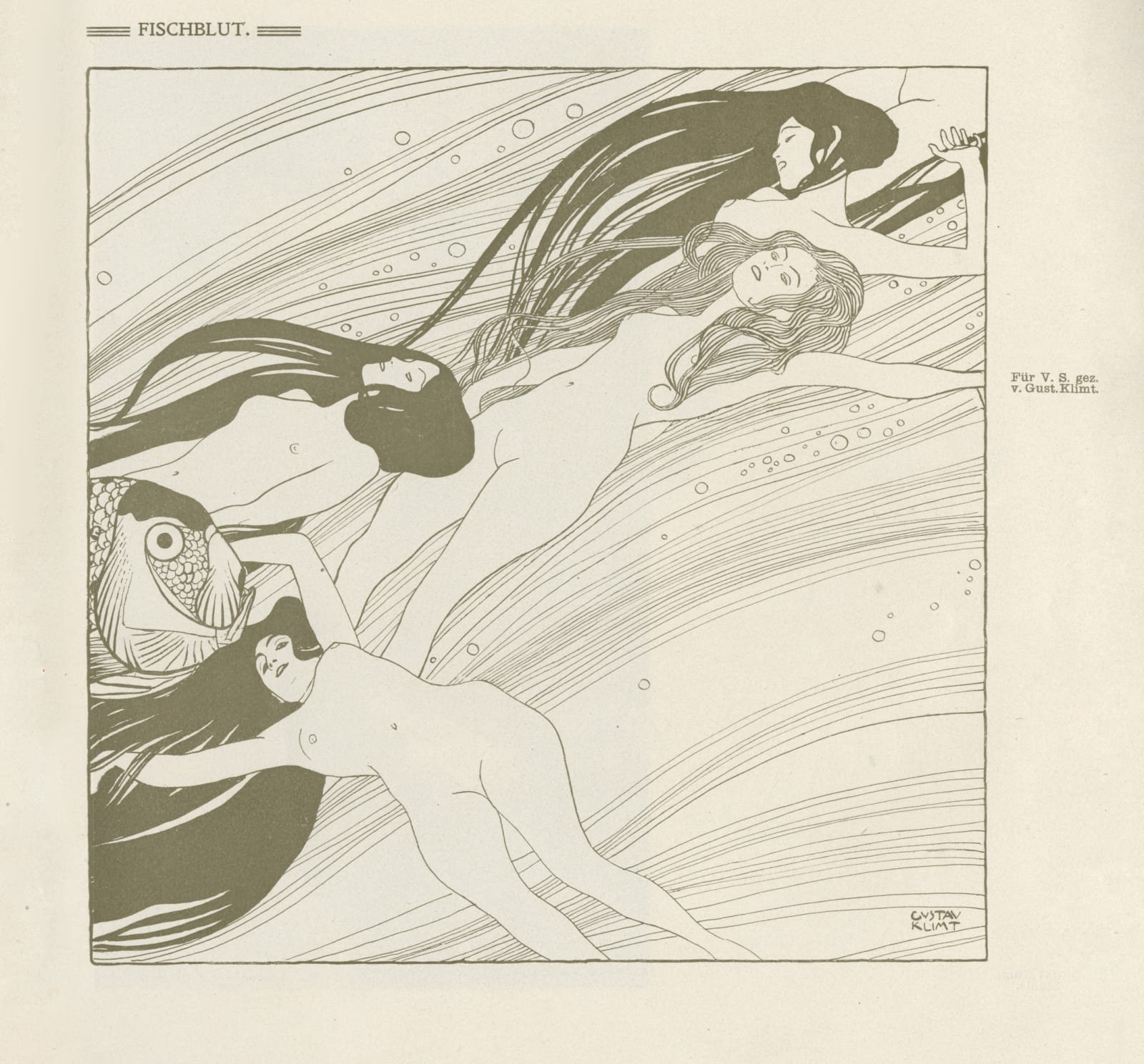 Gustav Klimt, Fish Blood, 1898