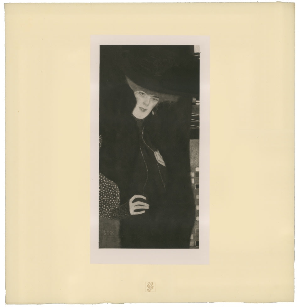 Gustav Klimt, Portrait of Lady in Red and Black,  1908-1914