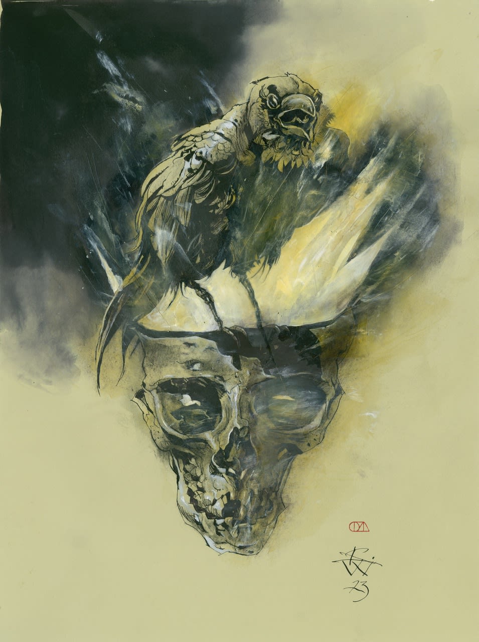 Kent Williams, Corvus Quietus VI,  2023