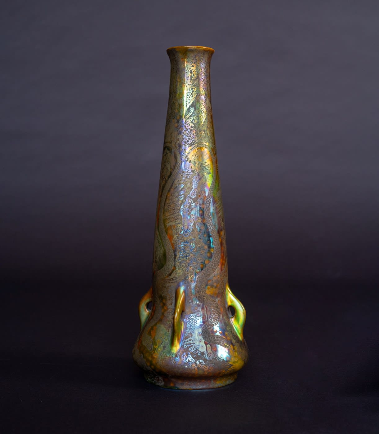 Zsolnay Pecs, Serpent Vase,  1899-1900