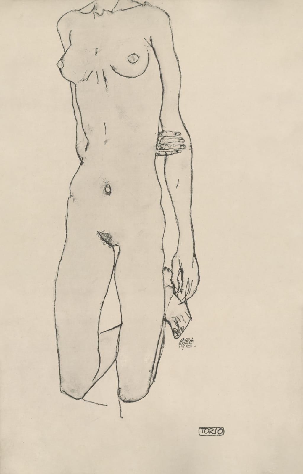 Egon Schiele, Torso,  1917