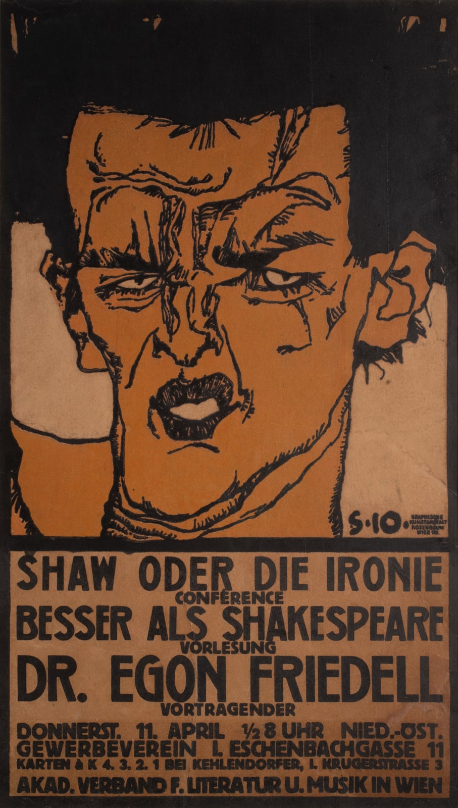 Egon Schiele, Shaw Oder Die Irony, 1912