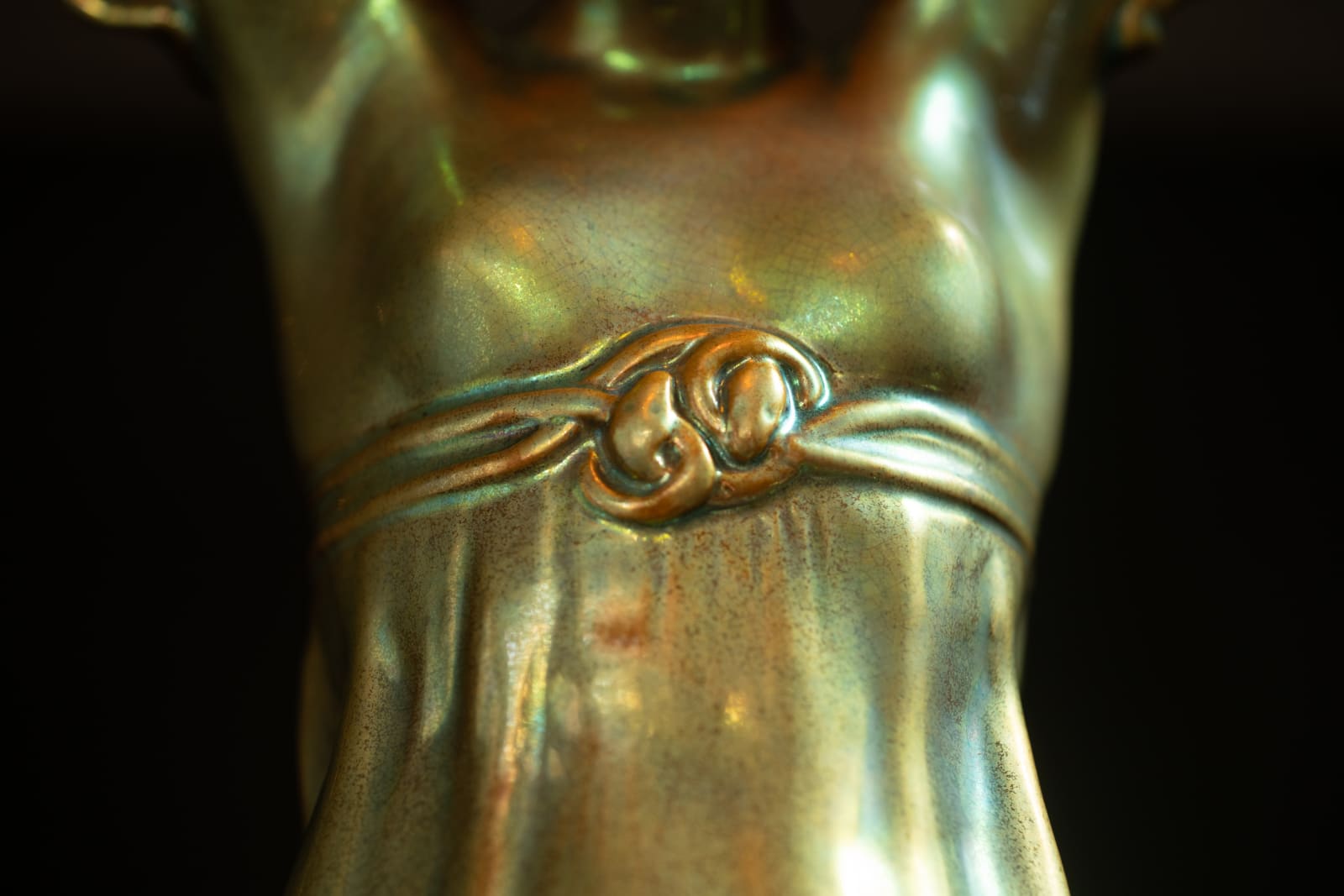 Zsolnay Pecs, Maiden Lamp,  c. 1902