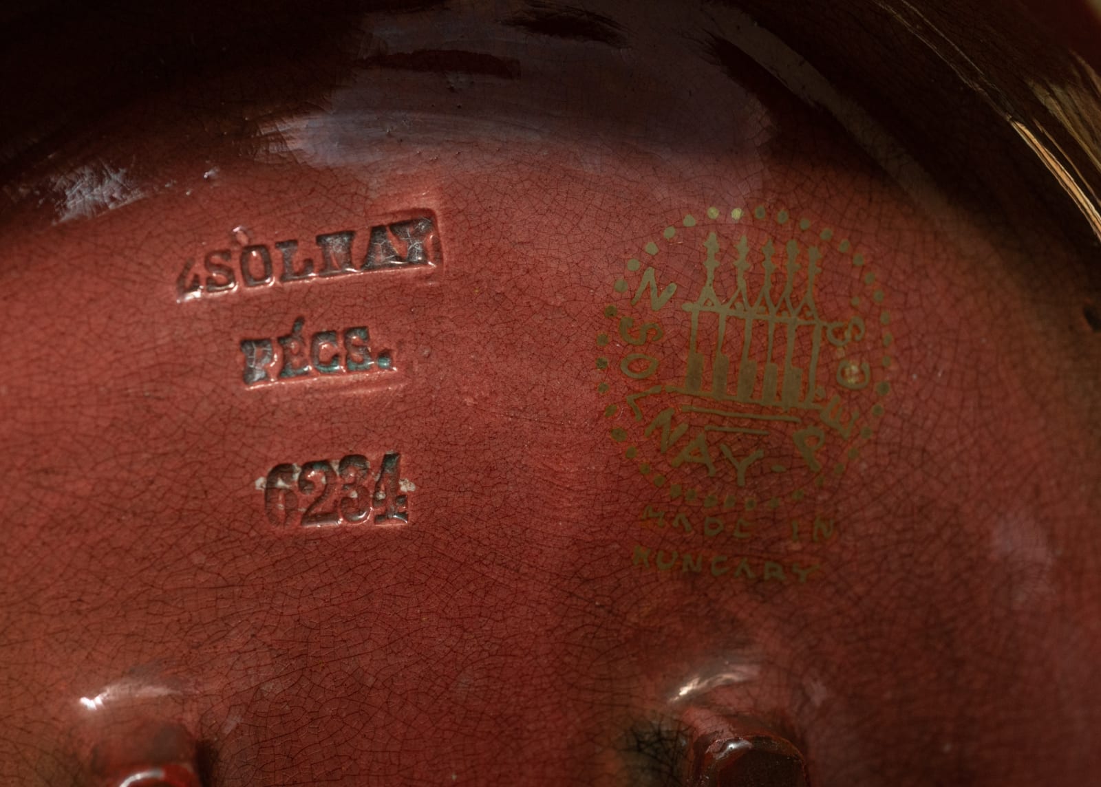 Zsolnay Pecs, Maiden Lamp,  c. 1902