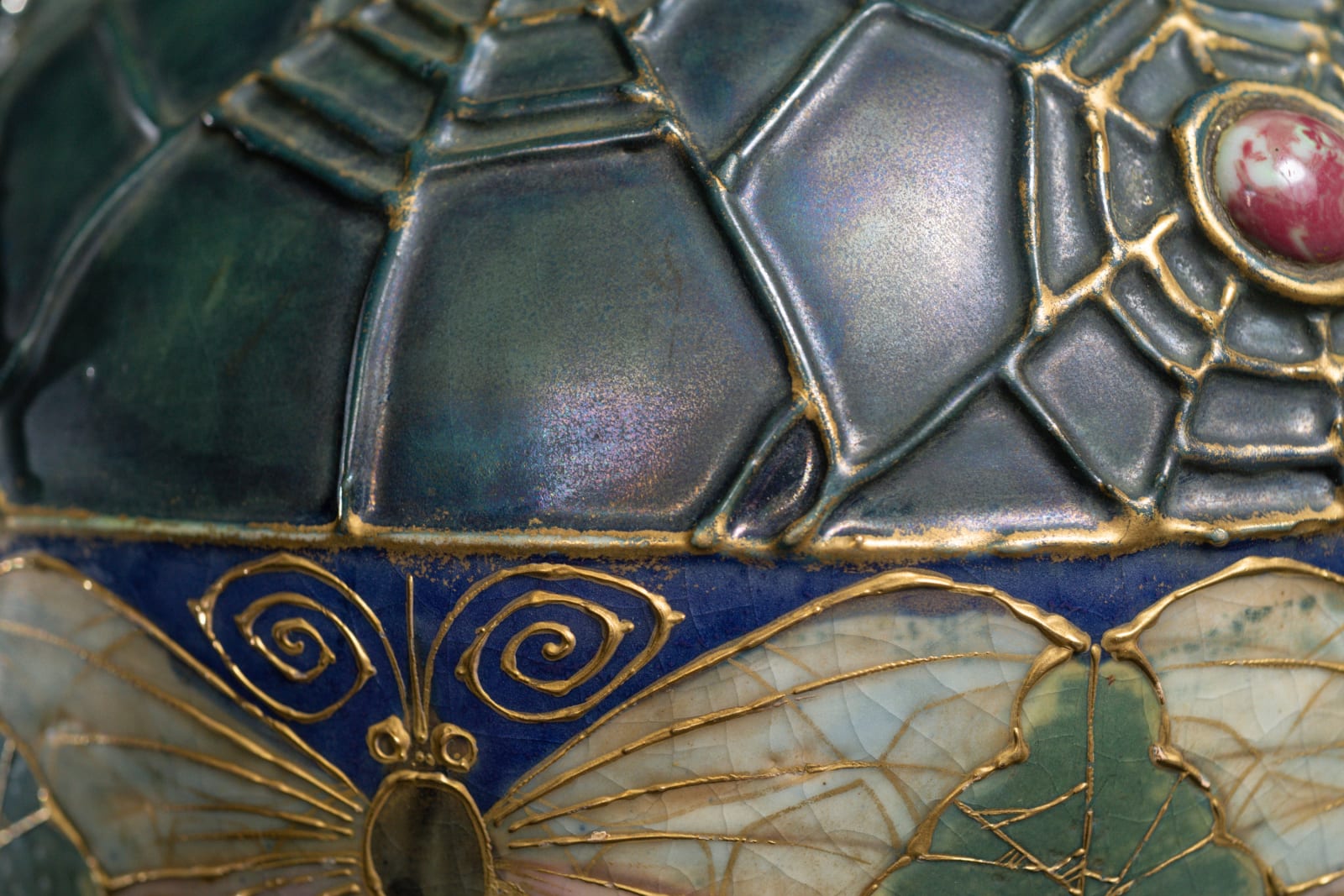 Amphora, Gres Bijou Series Butterflies & Spiderwebs Semiramis Vase,  1904-1906