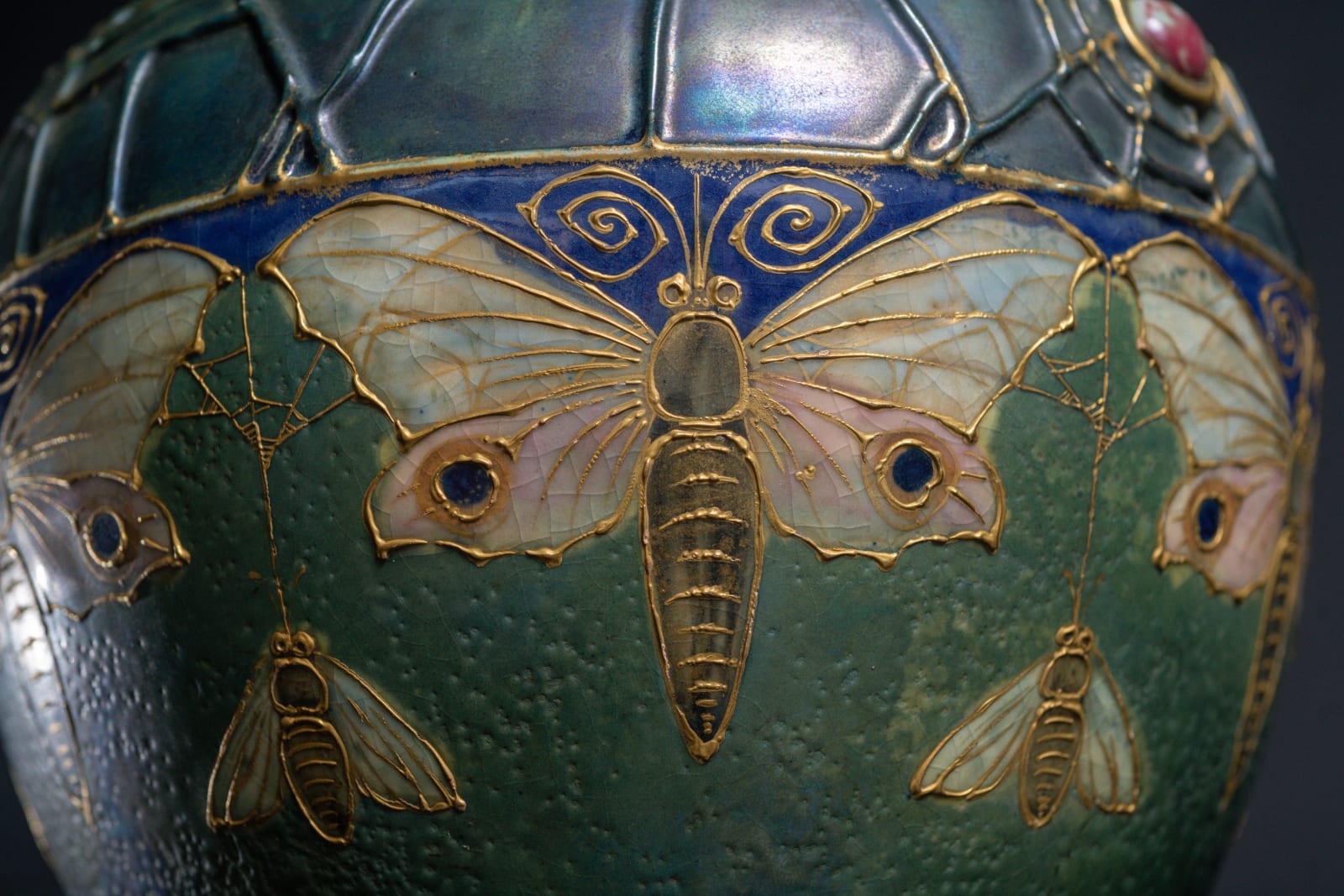 Amphora, Gres Bijou Series Butterflies & Spiderwebs Semiramis Vase,  1904-1906