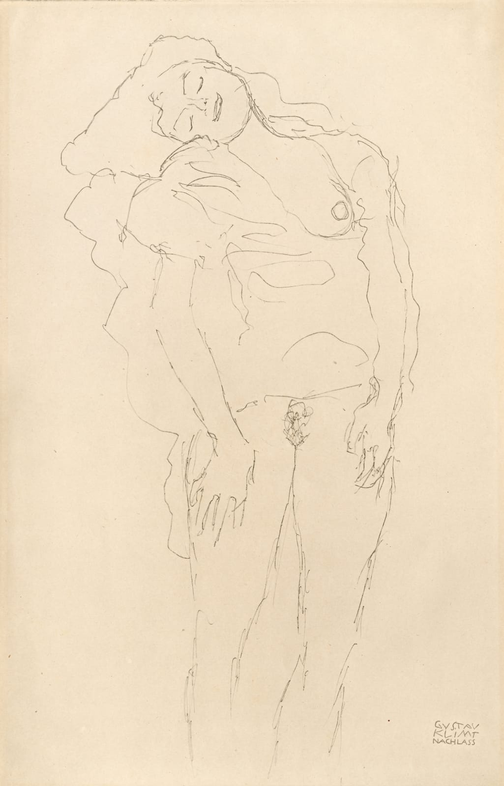 Gustav Klimt, Nude,  1919