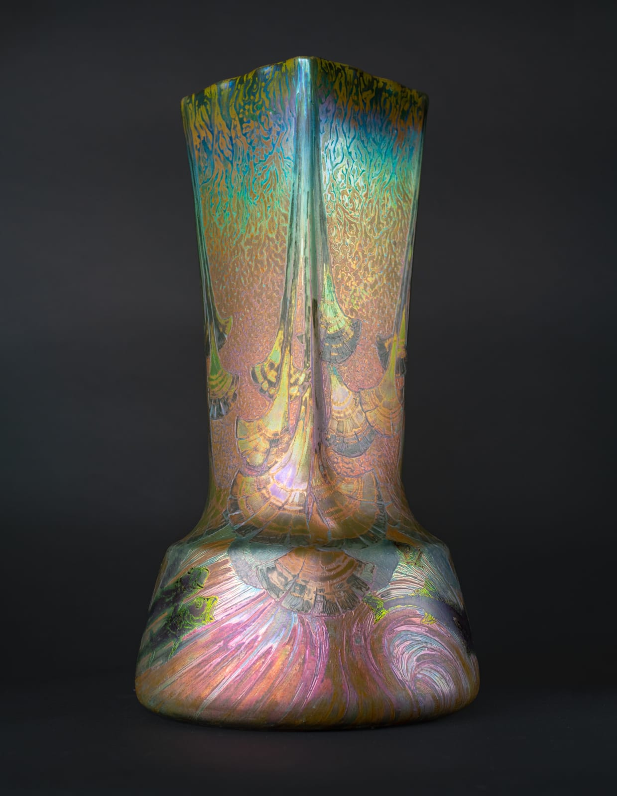 Massier, Aquatic Symbolist Vase,  1899