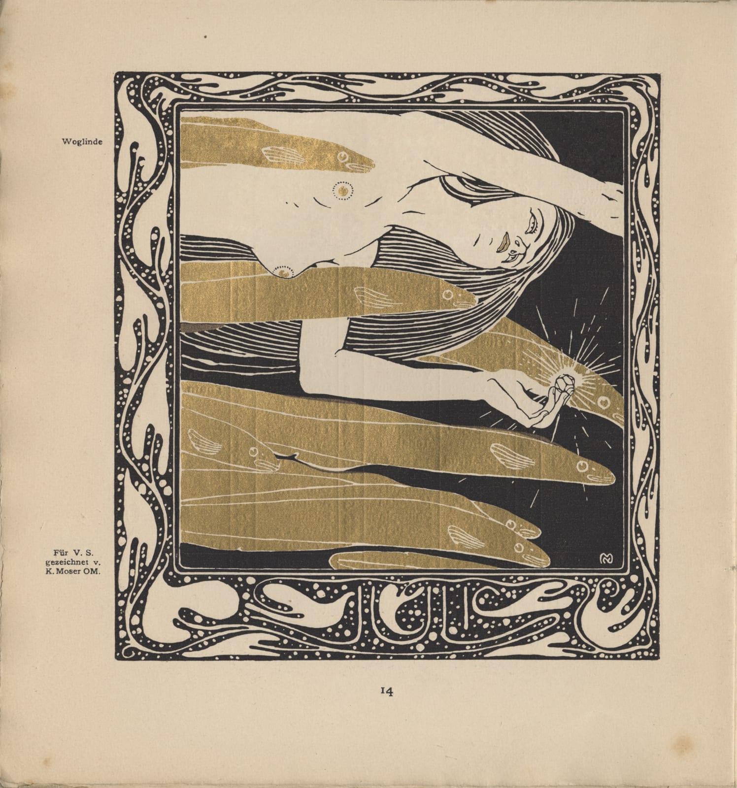 Koloman Moser, Away (Ver Sacrum Calendar, July),  1901