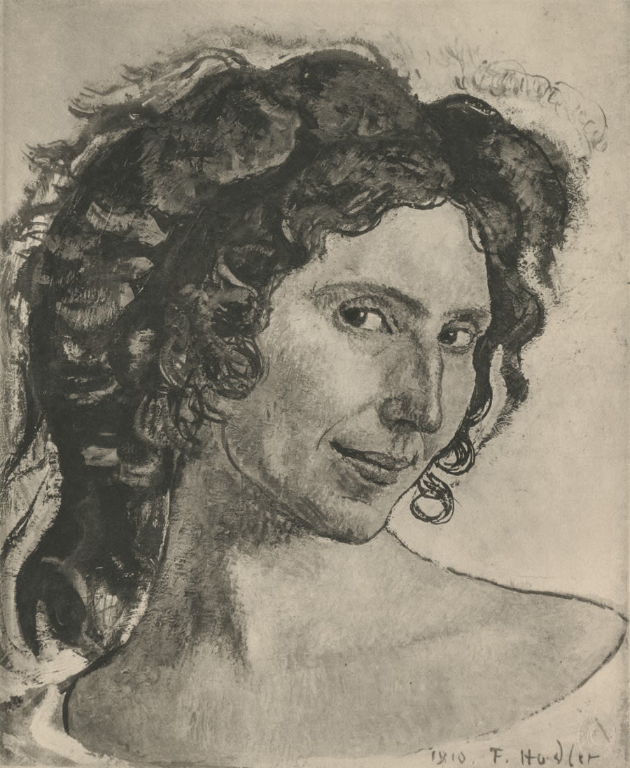 Ferdinand Hodler, Head of an Italian Woman, ca 1914