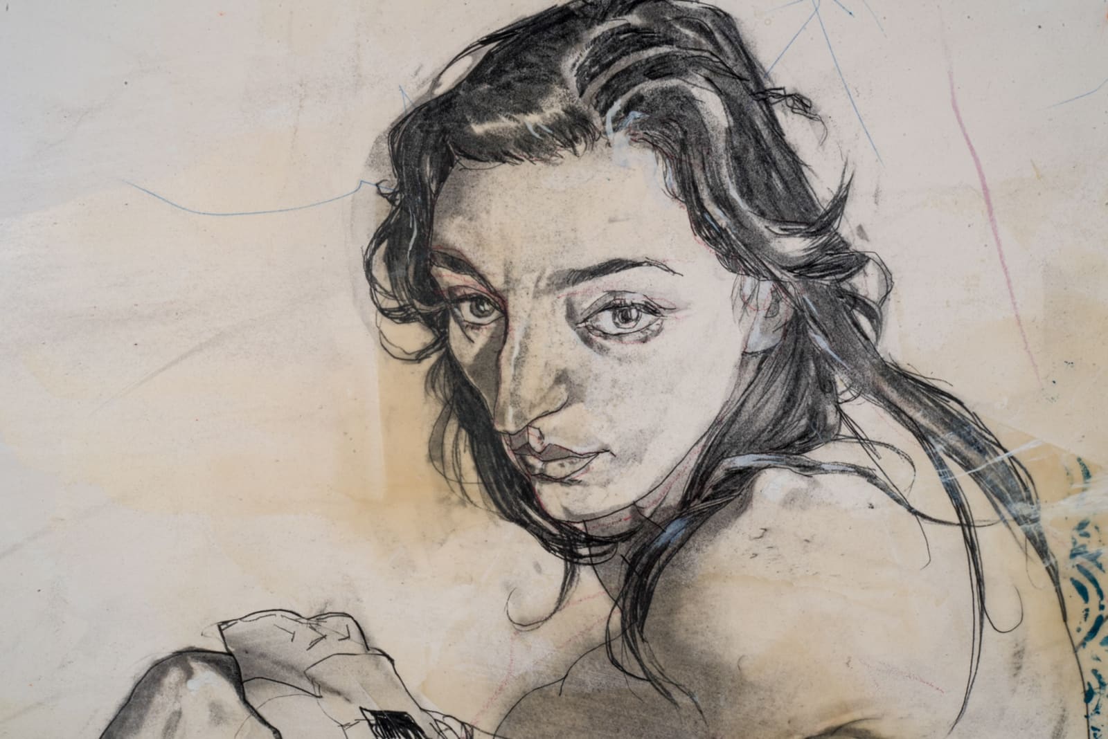 Kent Williams, Nude with Pattern,  2016