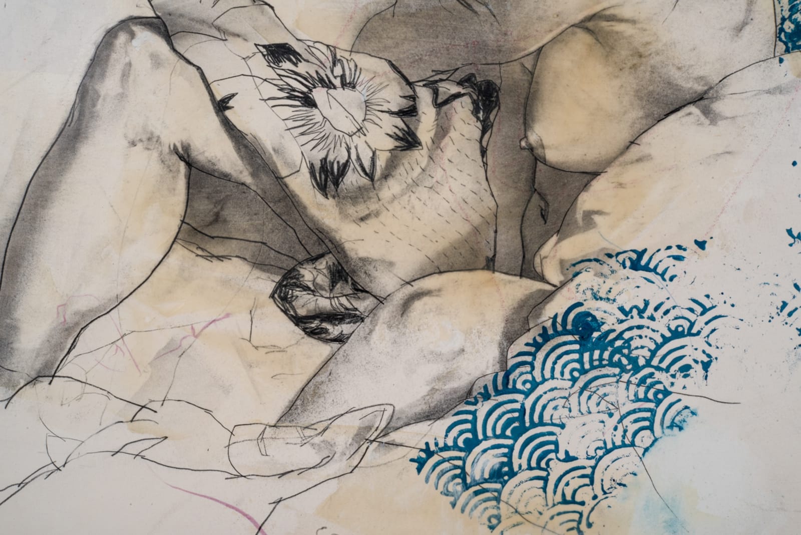 Kent Williams, Nude with Pattern,  2016