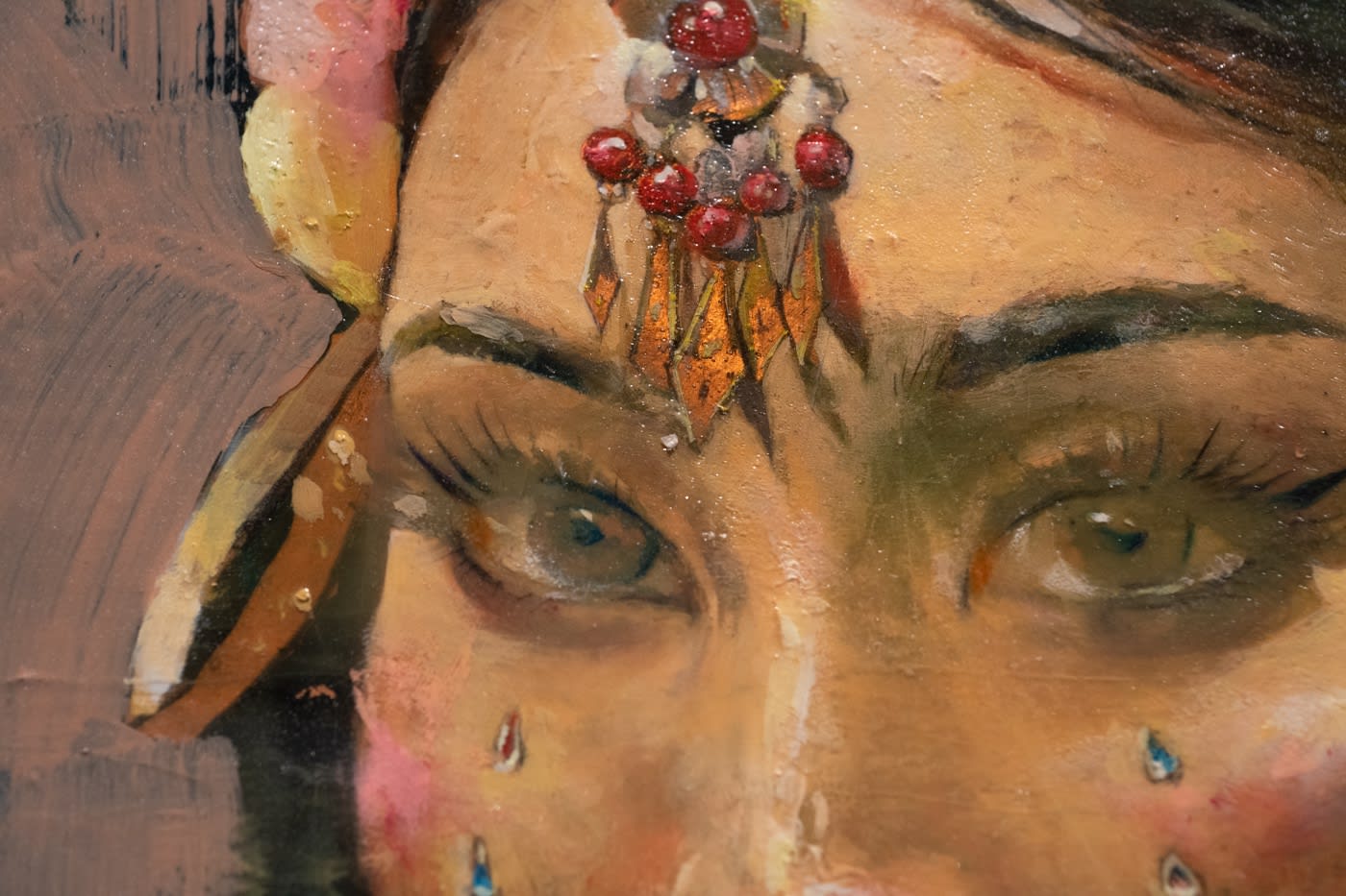 Kent Williams, Headdress with Pom-Poms,  2020