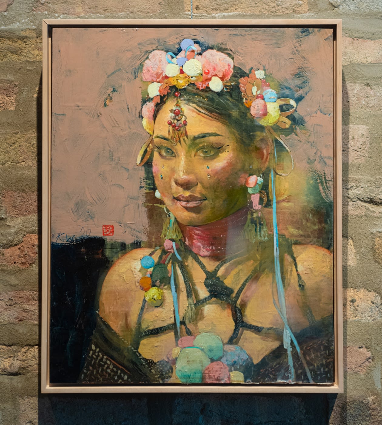 Kent Williams, Headdress with Pom-Poms,  2020