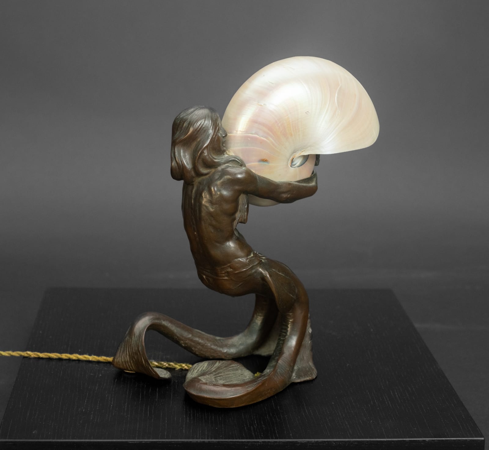 Gustav Gurschner,  Mermaid Shell Lamp,  c. 1904