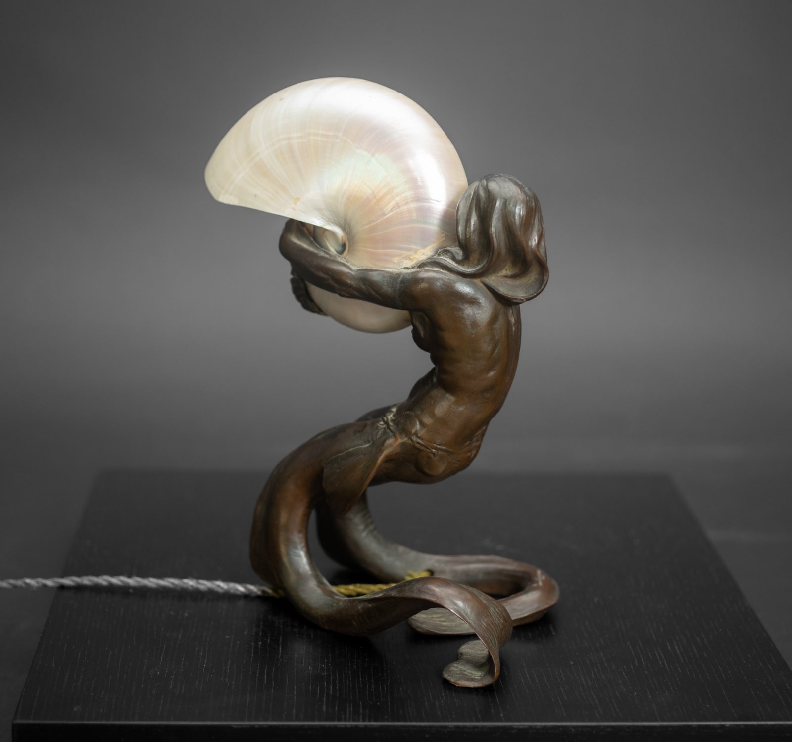 Gustav Gurschner,  Mermaid Shell Lamp,  c. 1904