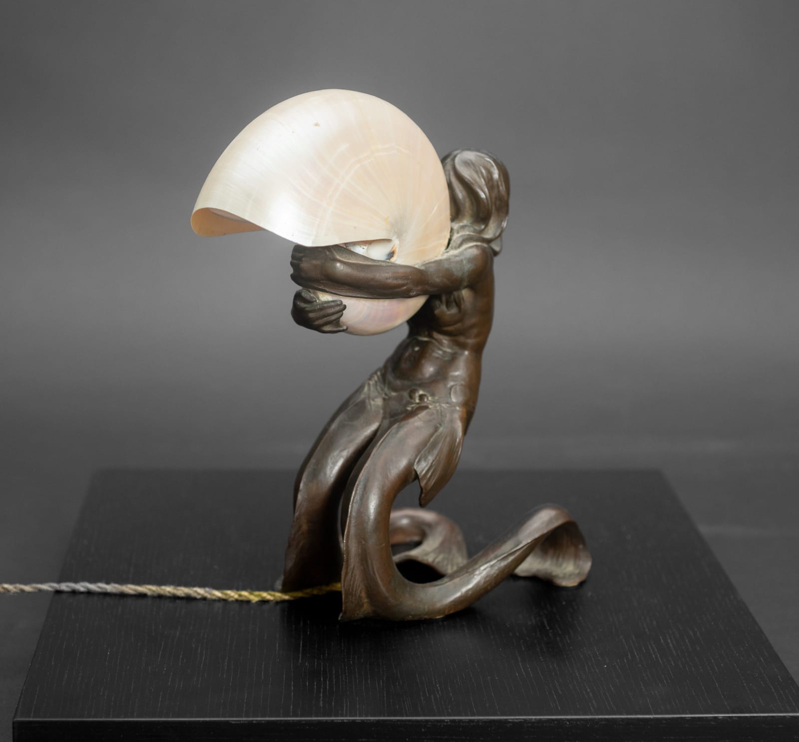 Gustav Gurschner,  Mermaid Shell Lamp,  c. 1904