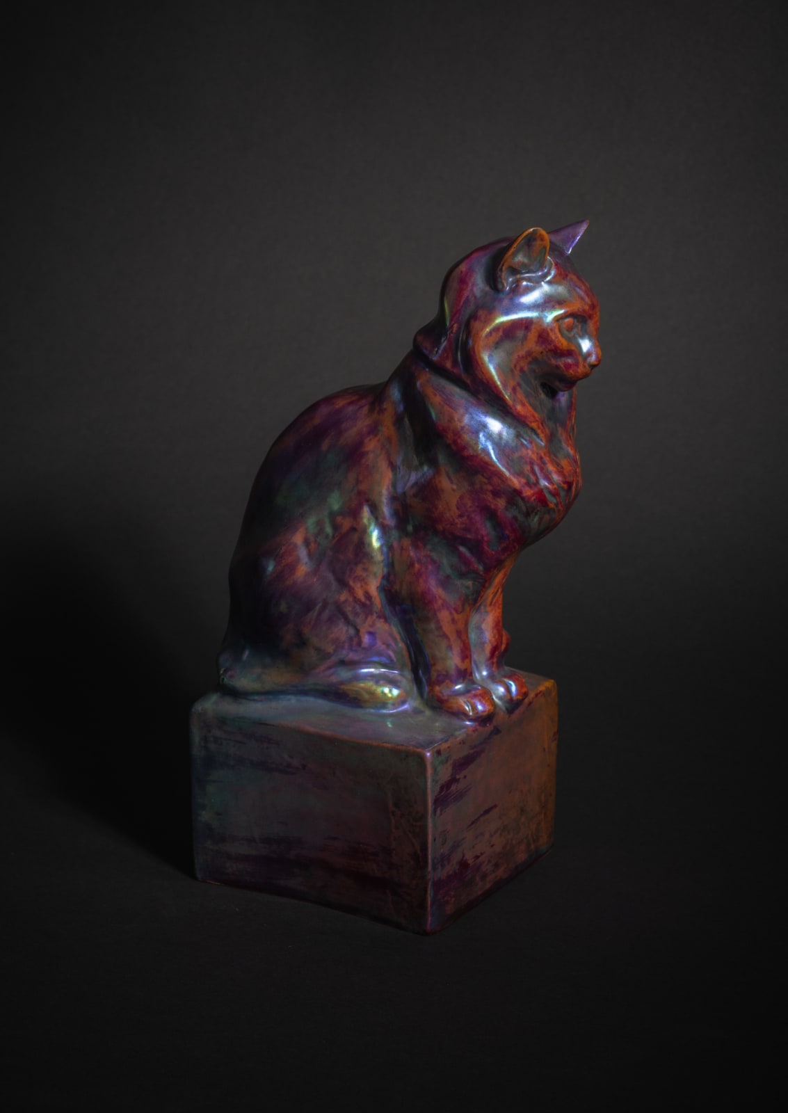Zsolnay Pecs, Symbolist Cat,  1899-1900