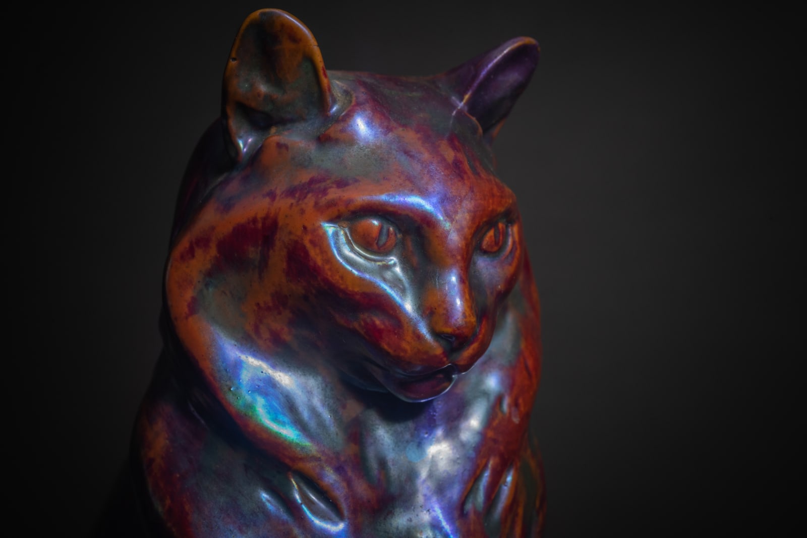 Zsolnay Pecs, Symbolist Cat,  1899-1900