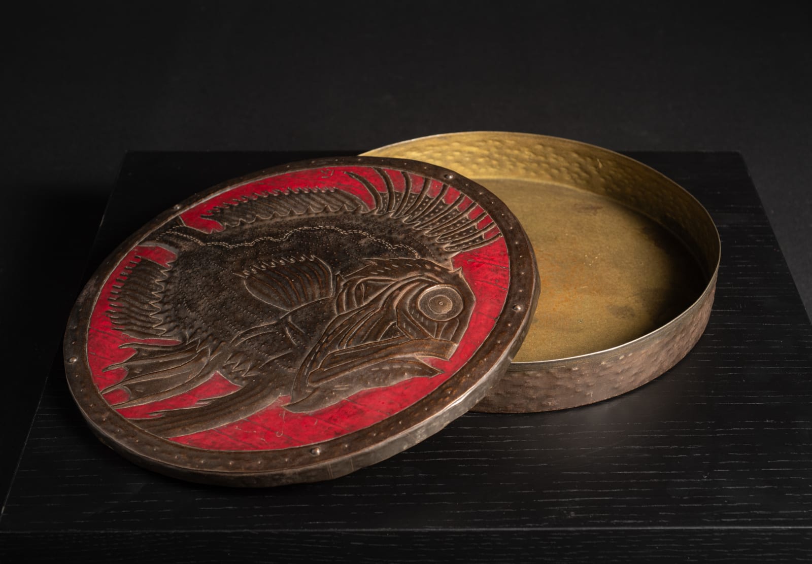 Alfred Daguet, Scorpion Fish Circular Box,  c. 1905