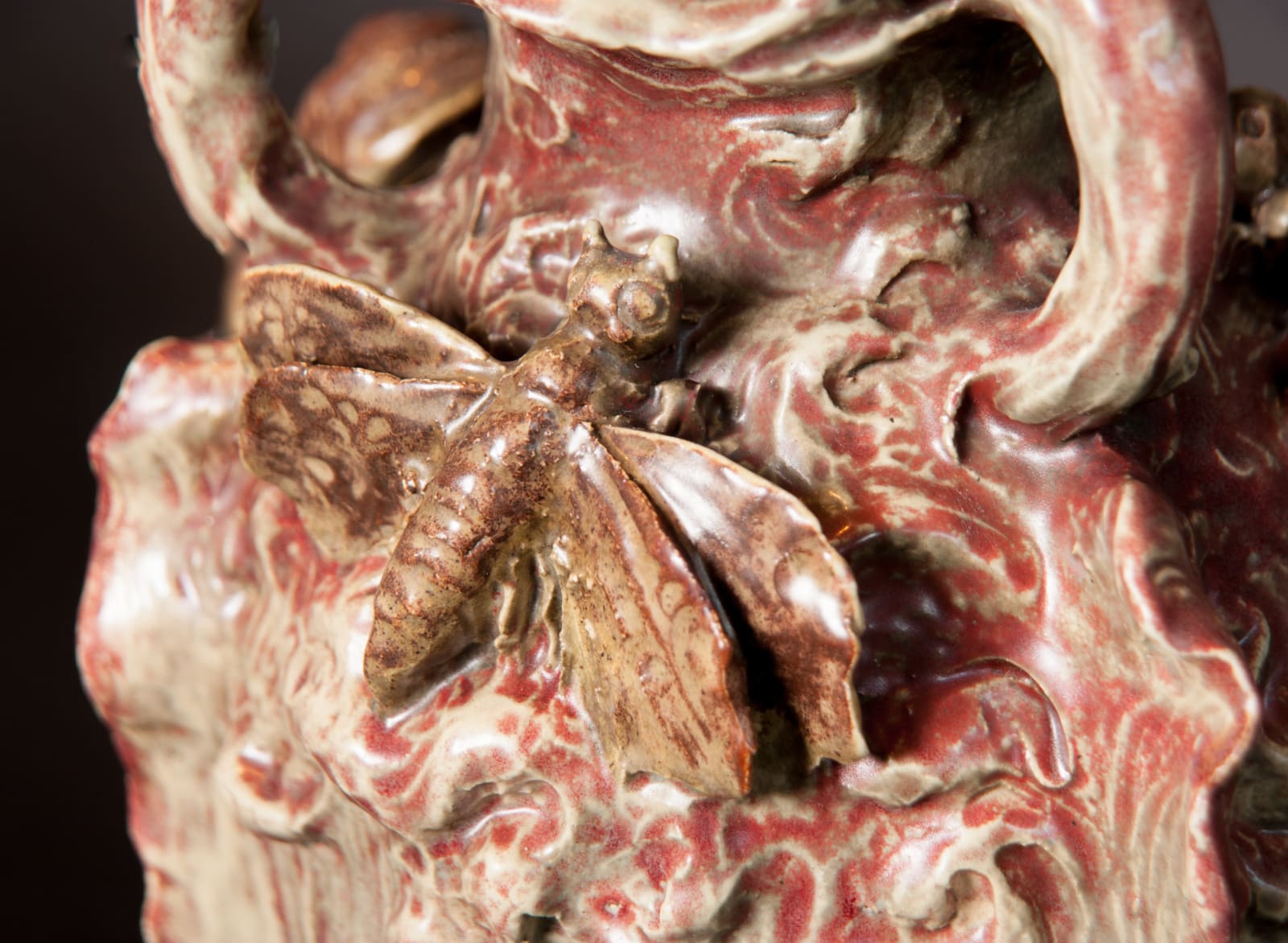 Fabulous Unknown, Vase with Snails & Moths,  c. 1900