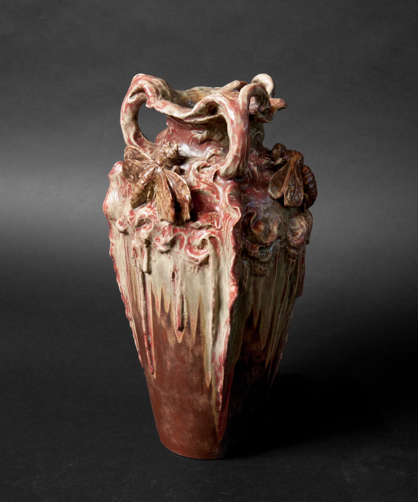 Fabulous Unknown, Vase with Snails & Moths,  c. 1900