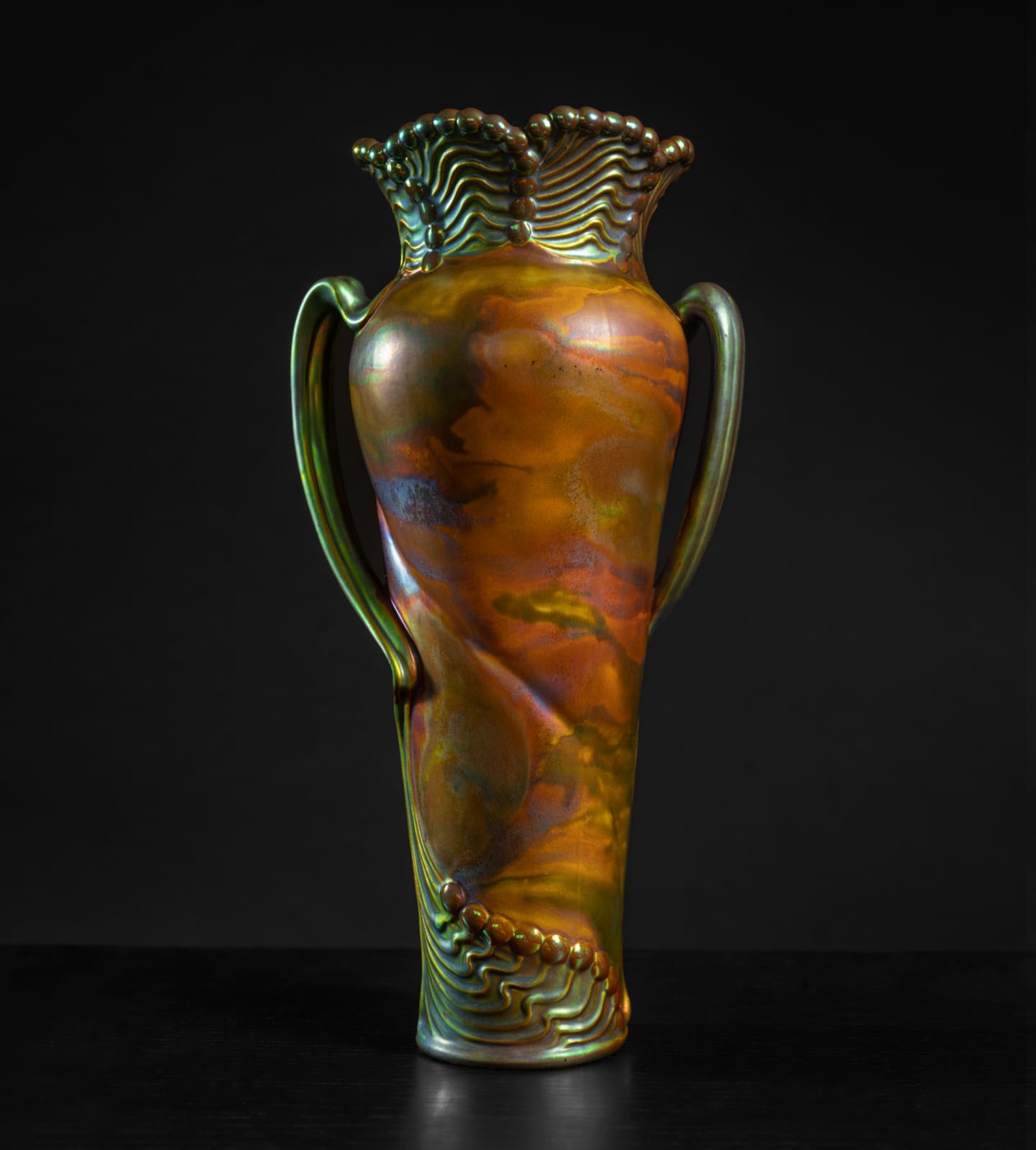 Zsolnay Pecs, Pair of Secession Vases,  c. 1900