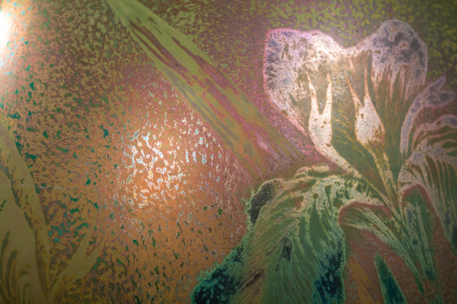 Massier, Lilac Iris Cachepot,  c. 1900