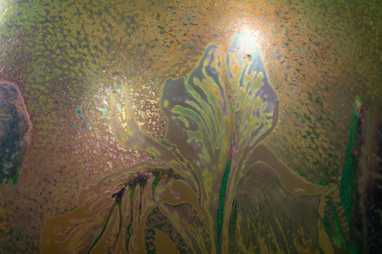 Massier, Lilac Iris Cachepot,  c. 1900