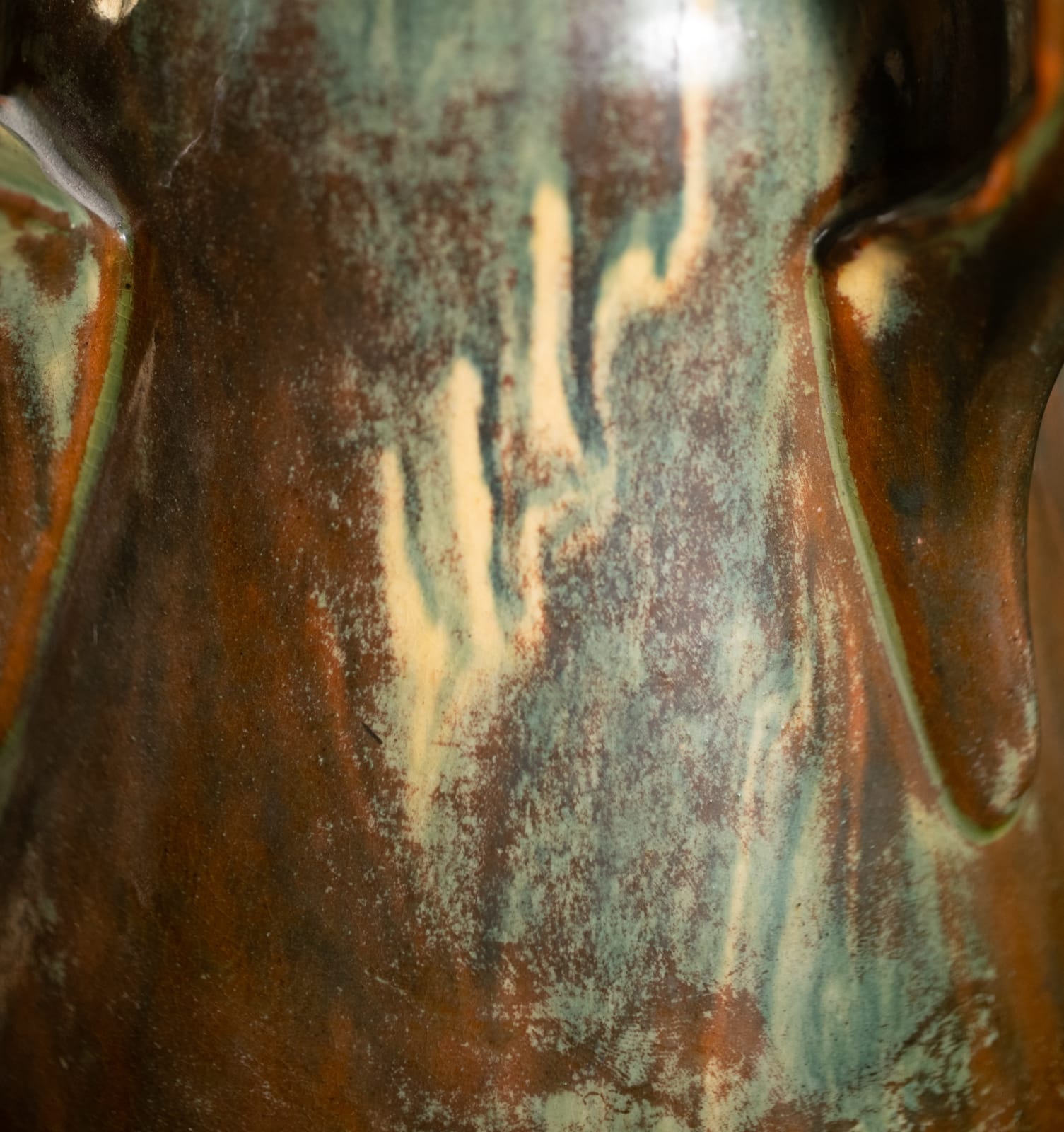 Herman August Kähler, Slug-Handled Vase,  c. 1905