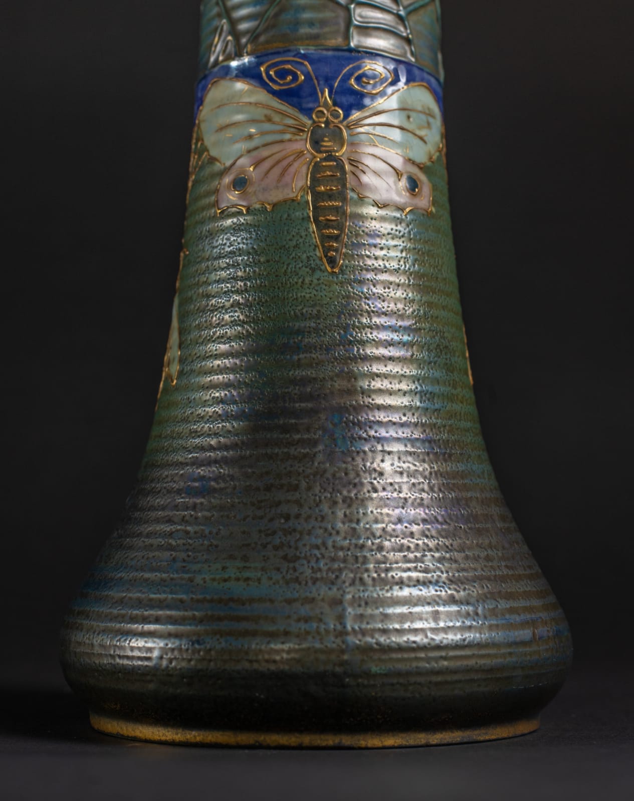 Amphora, Pair of Gres Bijou Butterflies & Spiderwebs Semiramis Vases,  1904-1906