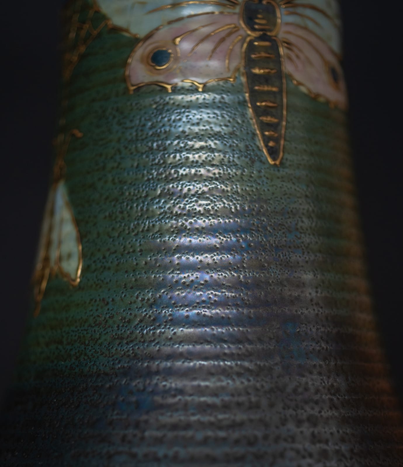 Amphora, Pair of Gres Bijou Butterflies & Spiderwebs Semiramis Vases,  1904-1906