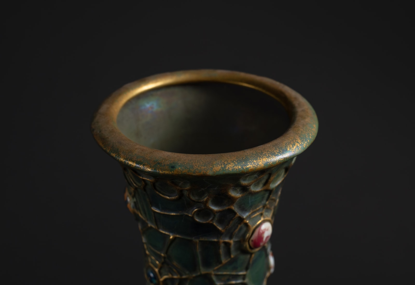 Amphora, Gres Bijou Flared Butterflies & Spiderwebs Semiramis Vase,  1904-1906