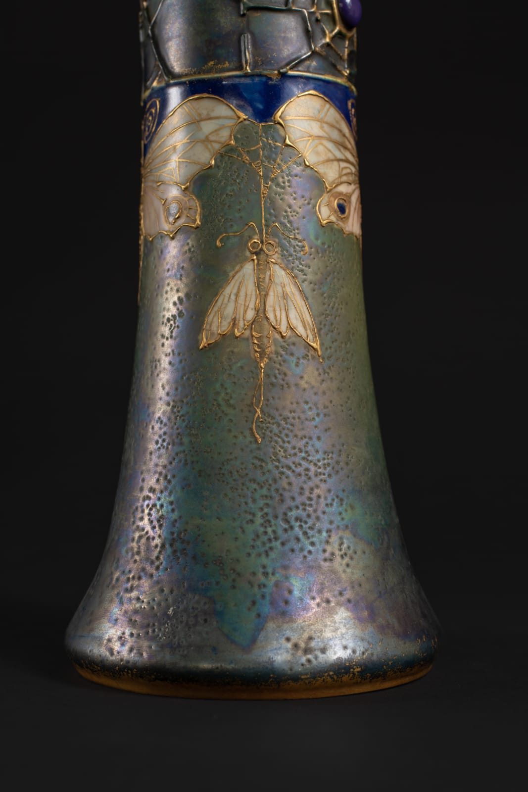 Amphora, Gres Bijou Flared Butterflies & Spiderwebs Semiramis Vase,  1904-1906