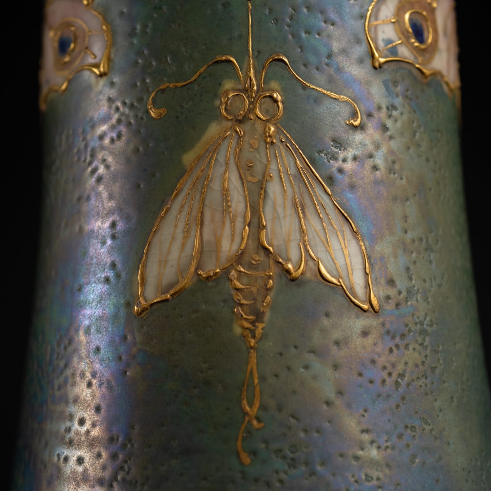Amphora, Gres Bijou Flared Butterflies & Spiderwebs Semiramis Vase,  1904-1906